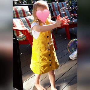 Mustard Yellow Polka Dot Corduroy Jumper by Baby GAP 4T